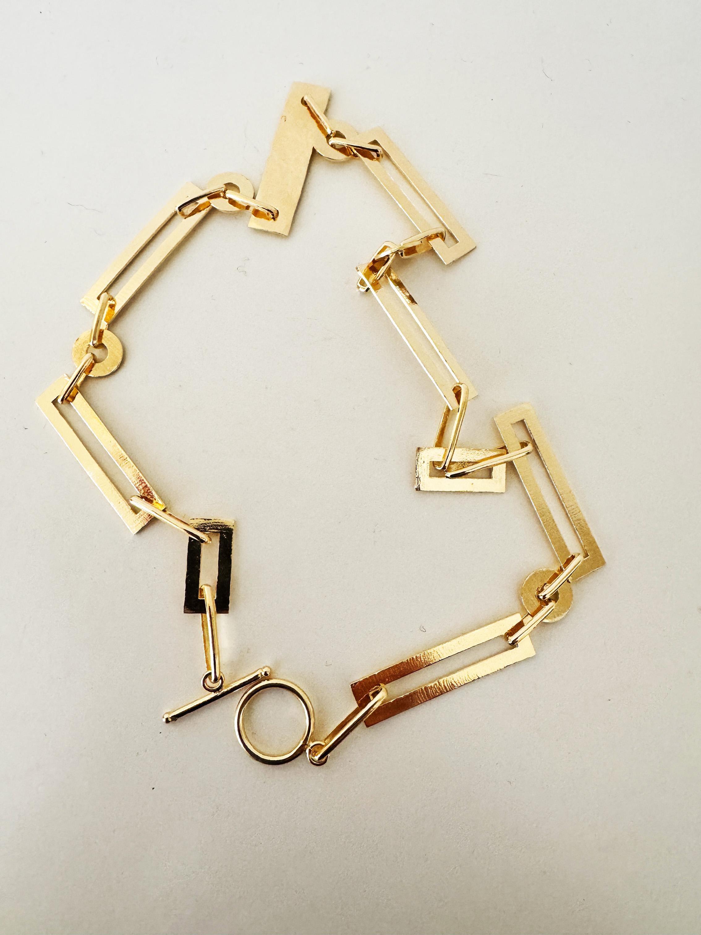 Men's Rossella Ugolini 24k Yellow Gold-plated Hammered Man Lariat-Style Necklace For Sale