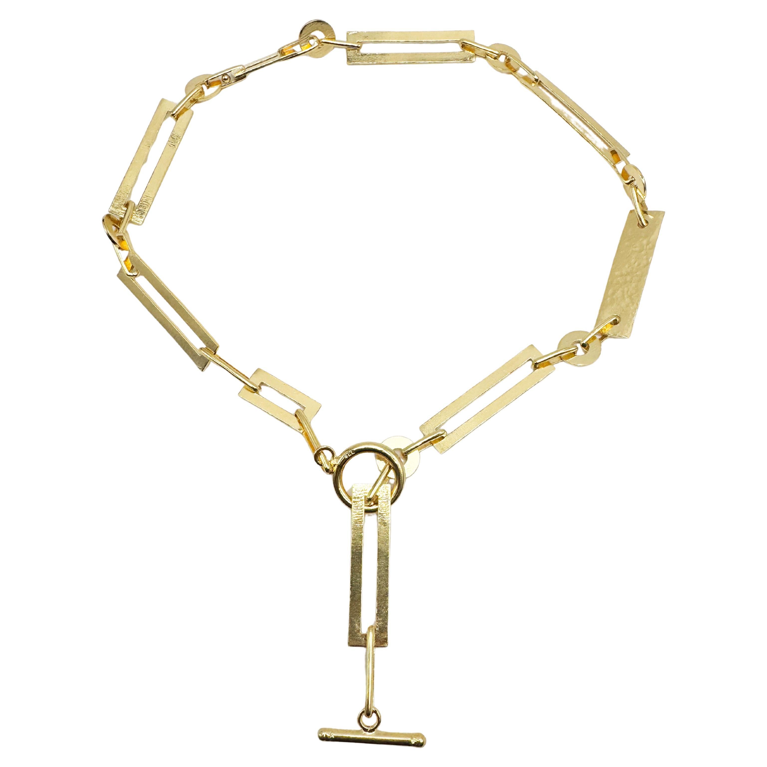 Rossella Ugolini 24k Yellow Gold-plated Hammered Man Lariat-Style Necklace