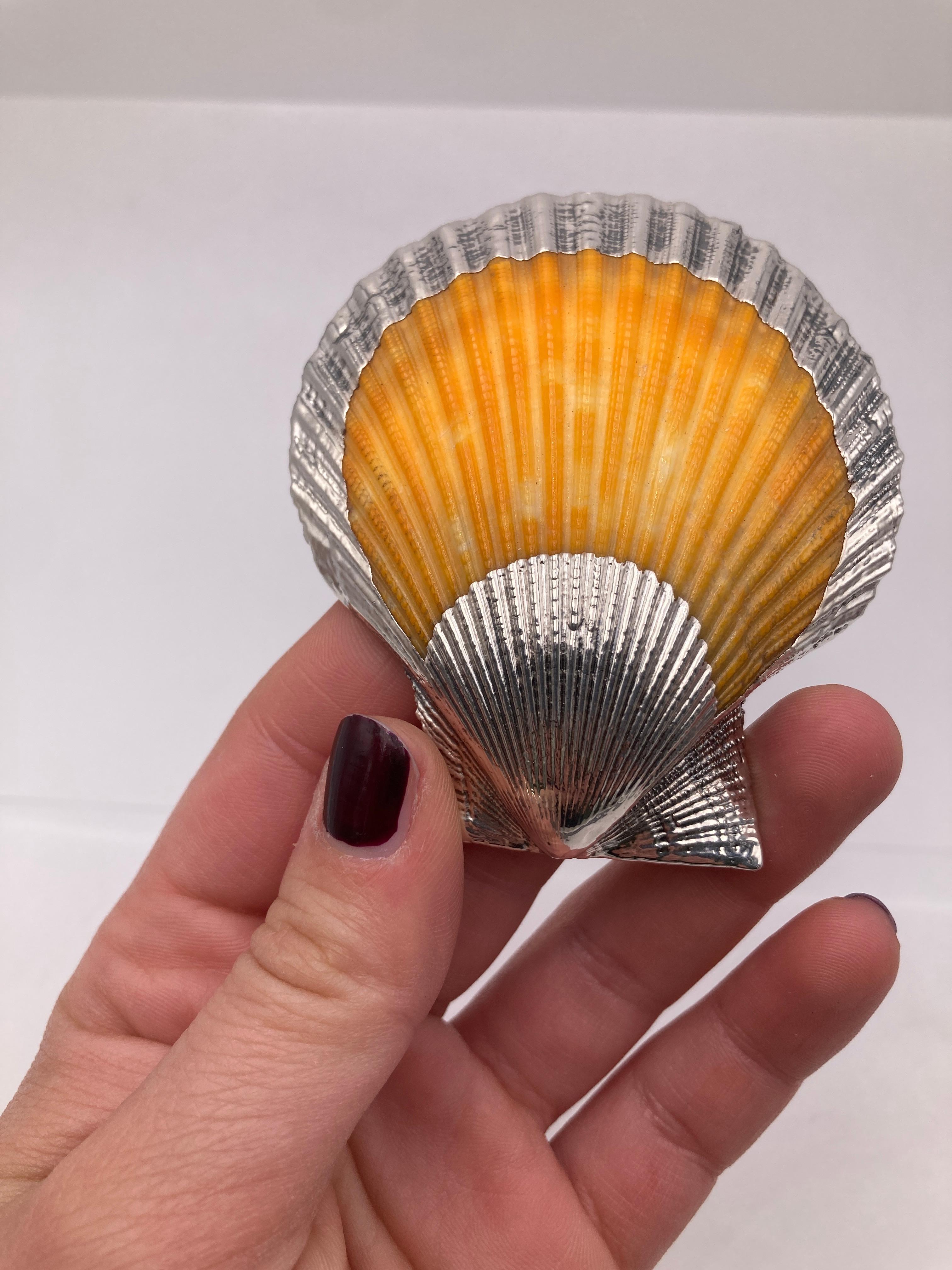 Artisan Rossella Ugolini 80s Desk Accessory Silver Shell For Sale