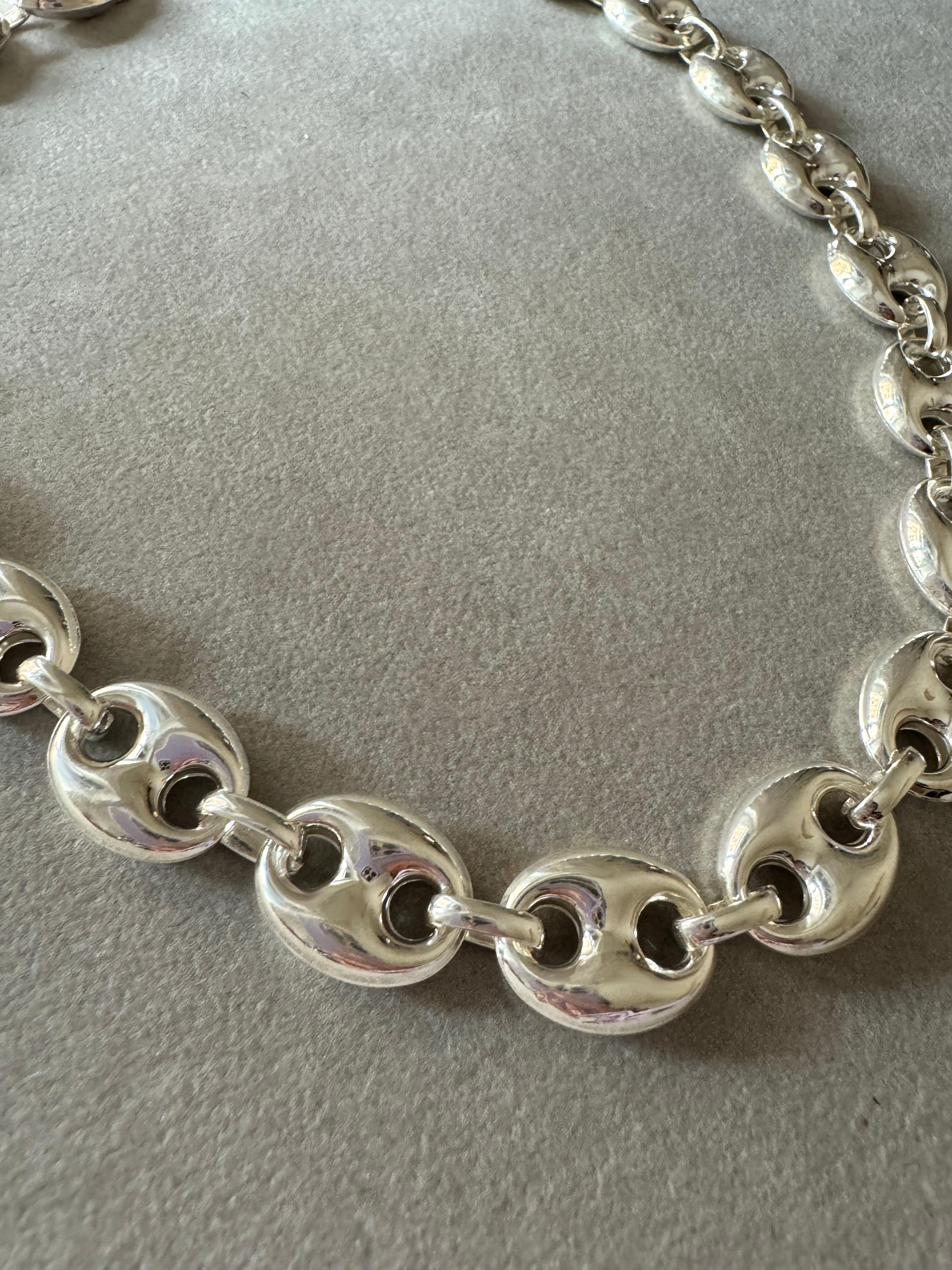 Rossella Ugolini, collier chaîne ancre en argent sterling fabriqué en Italie en vente 5