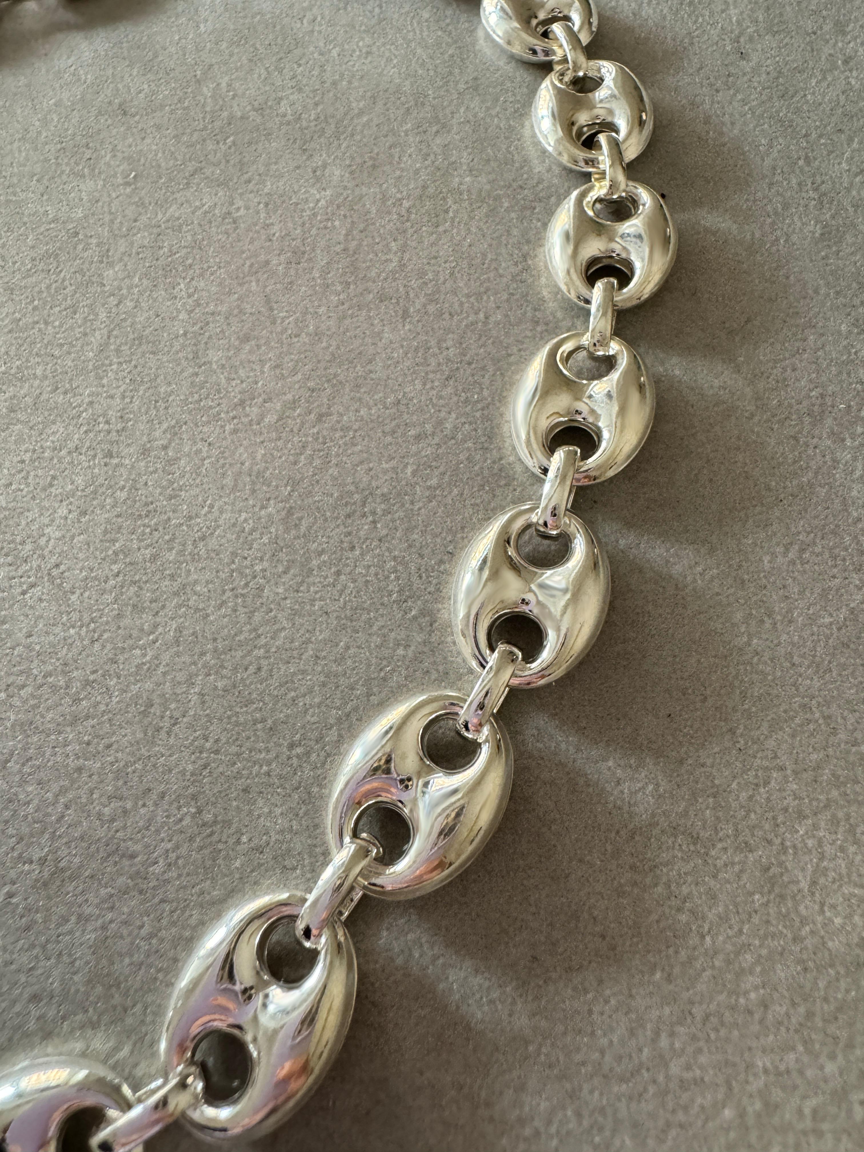 Ankerkette von Rossella Ugolini aus Sterlingsilber, Sterlingsilber-Halskette, hergestellt in Italien im Angebot 6