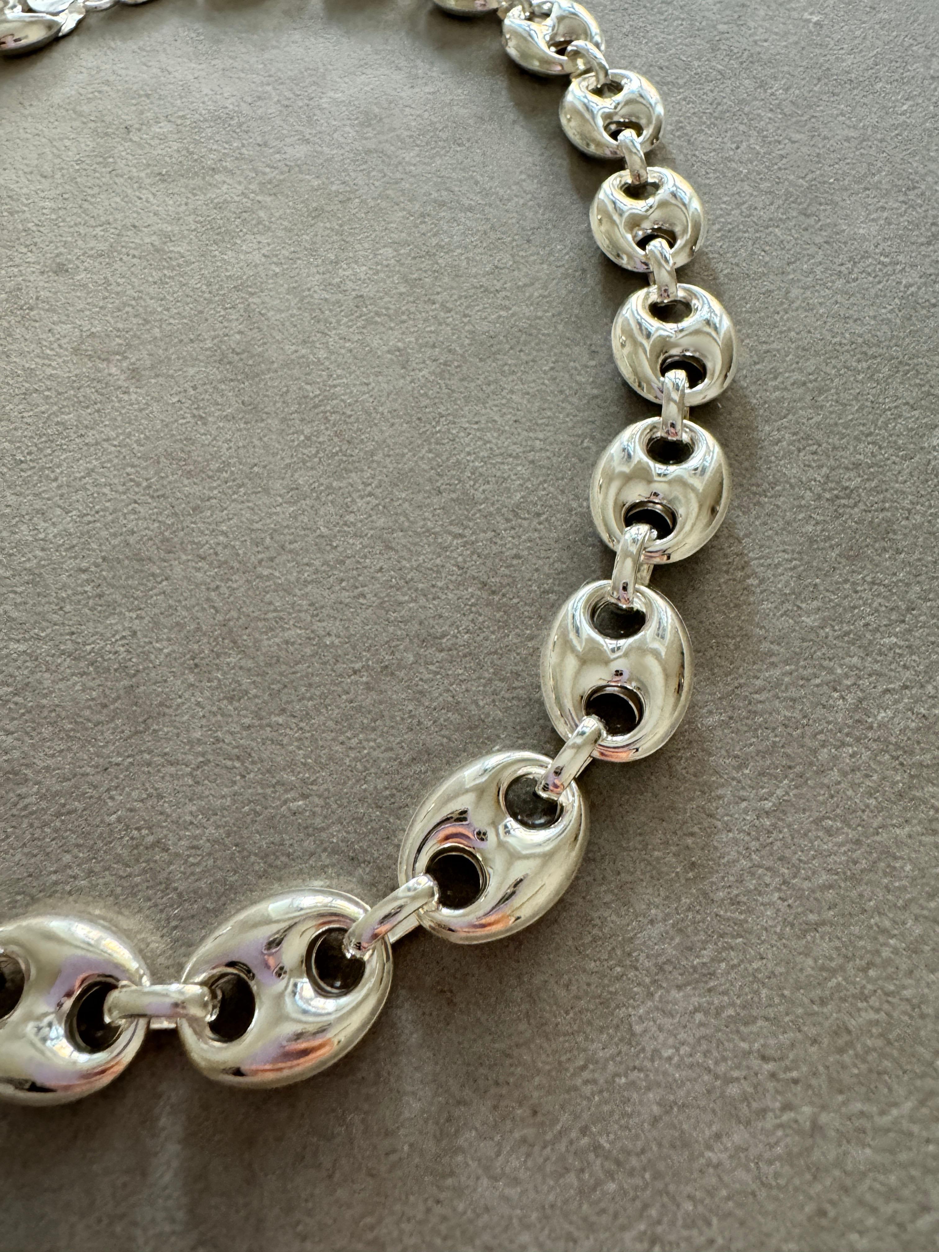 Rossella Ugolini, collier chaîne ancre en argent sterling fabriqué en Italie en vente 2