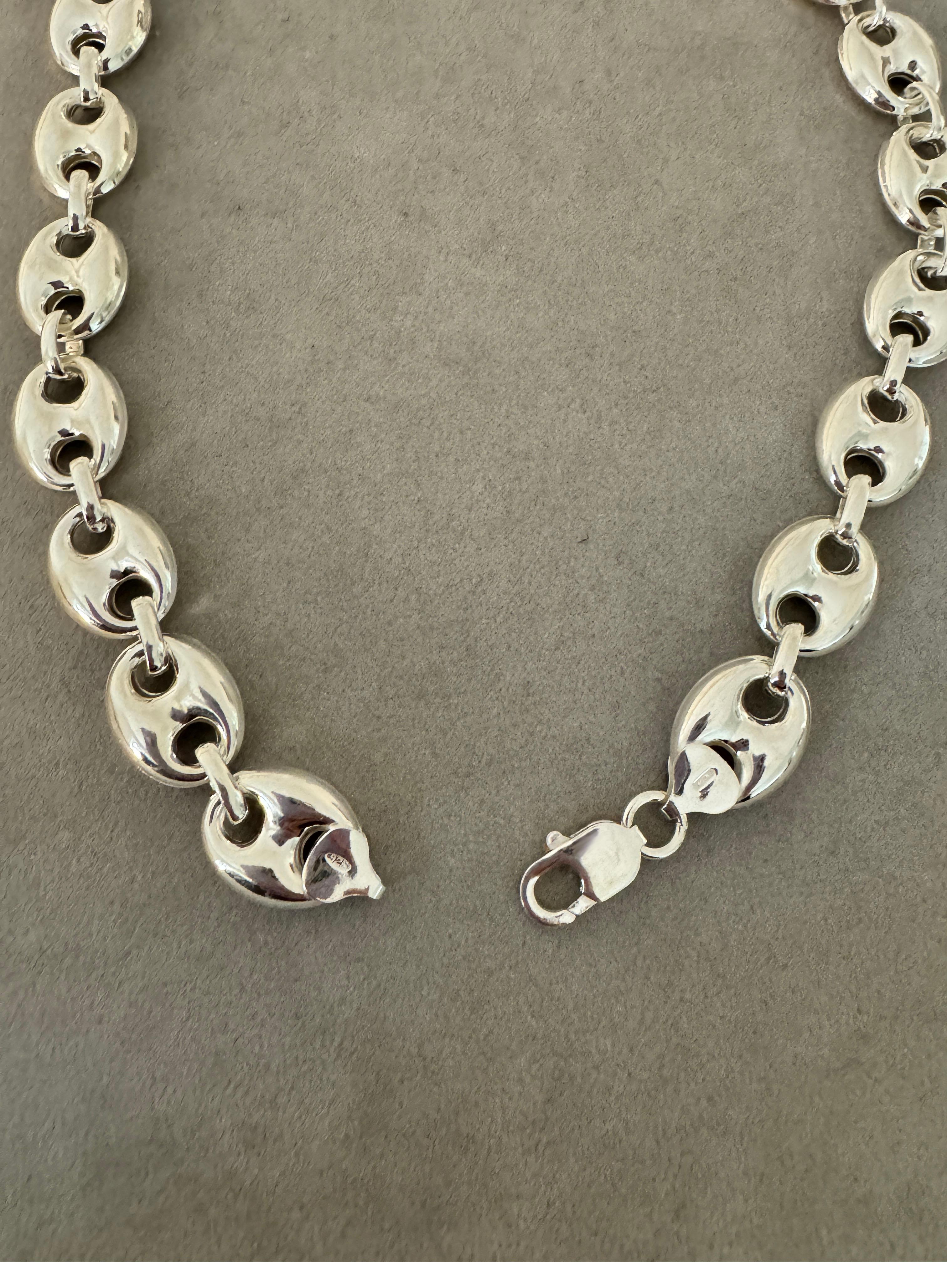 Rossella Ugolini, collier chaîne ancre en argent sterling fabriqué en Italie en vente 3