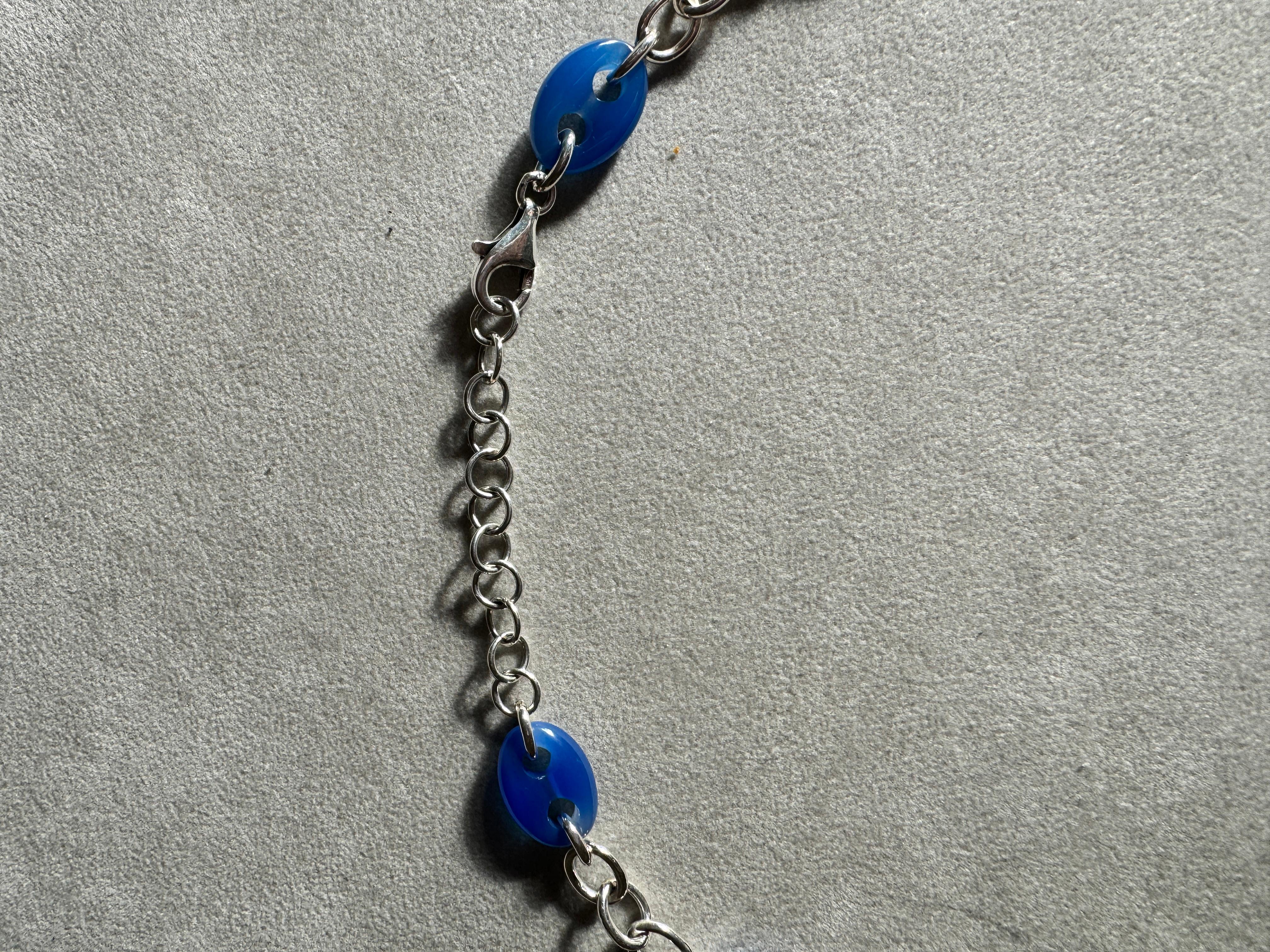 Rossella Ugolini Catena D'Ancre Collana a catena in agata blu A. Silver in vendita 8