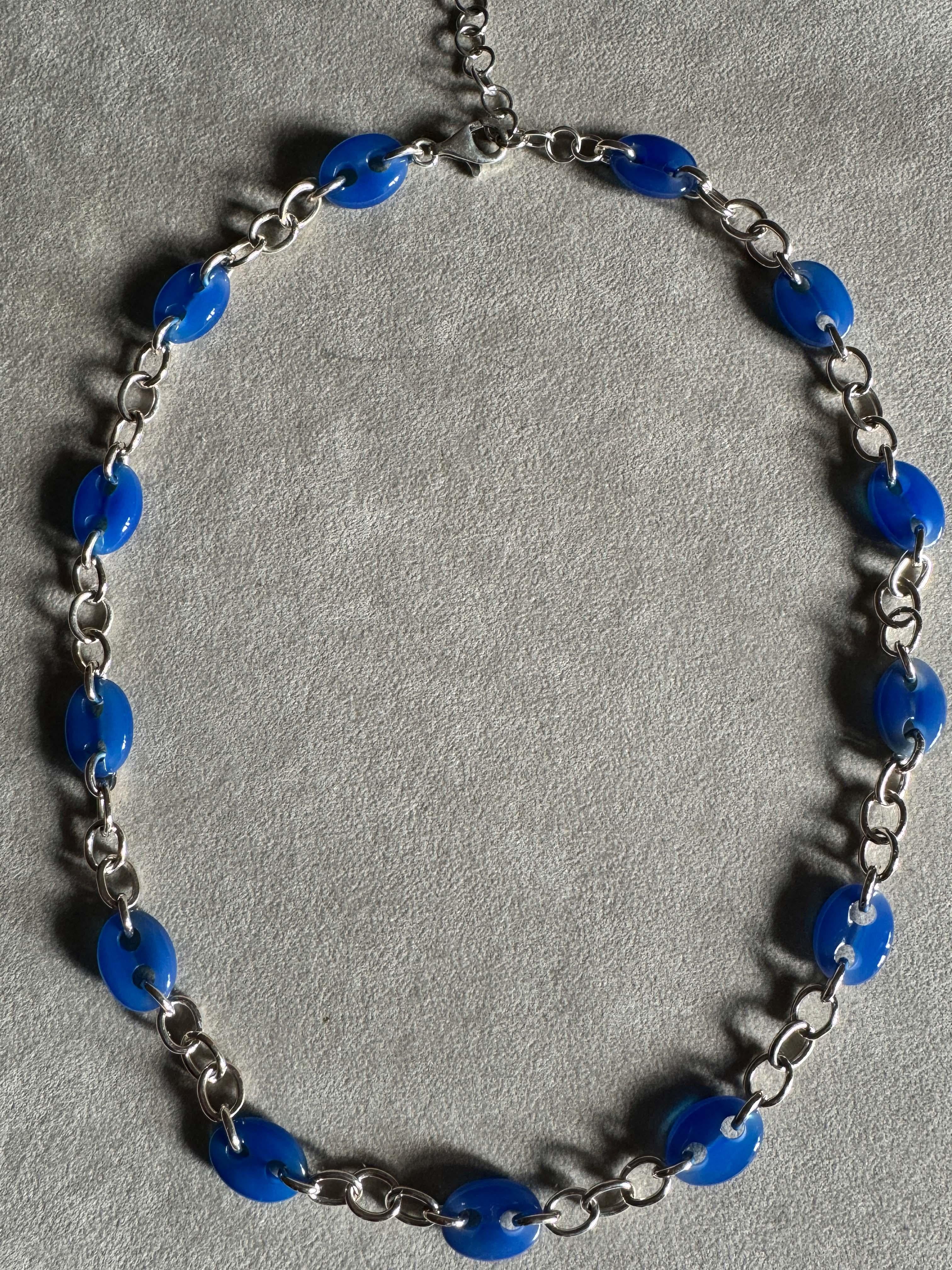 Rossella Ugolini Catena D'Ancre Collana a catena in agata blu A. Silver in vendita 5