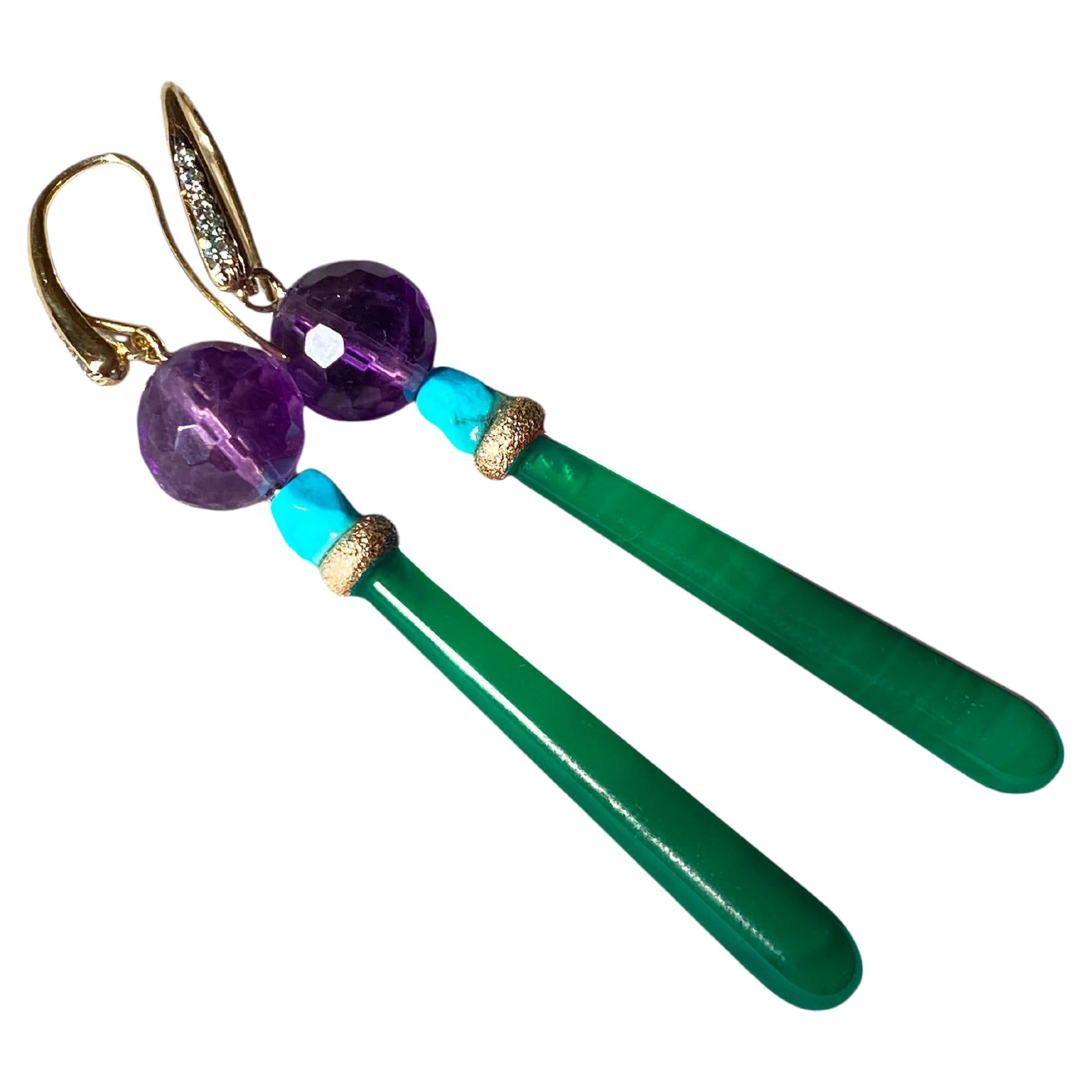 Disponibile ora Rossella Ugolini Orecchini con gocce di diamanti in oro 18 carati in stile Deco