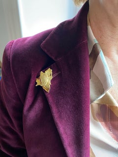 Rossella Ugolini Ephemery Butterfly Pin 24k Yellow Gold Plated Brooch