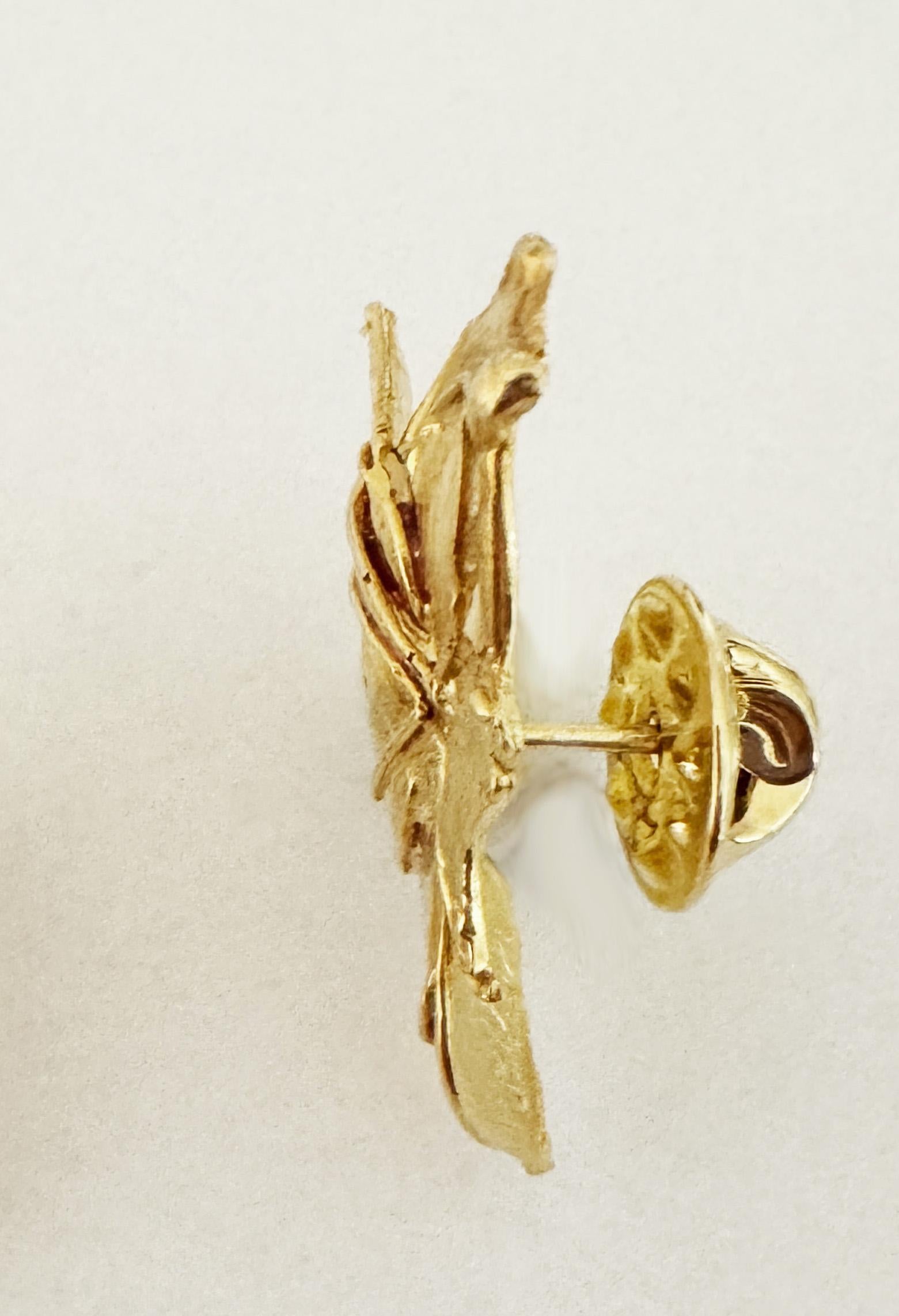 Rossella Ugolini Broche papillon éphémère en plaqué or jaune 24 carats en vente 3