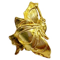 Rossella Ugolini Ephemery Butterfly Pin 24k Yellow Gold Plated Brooch
