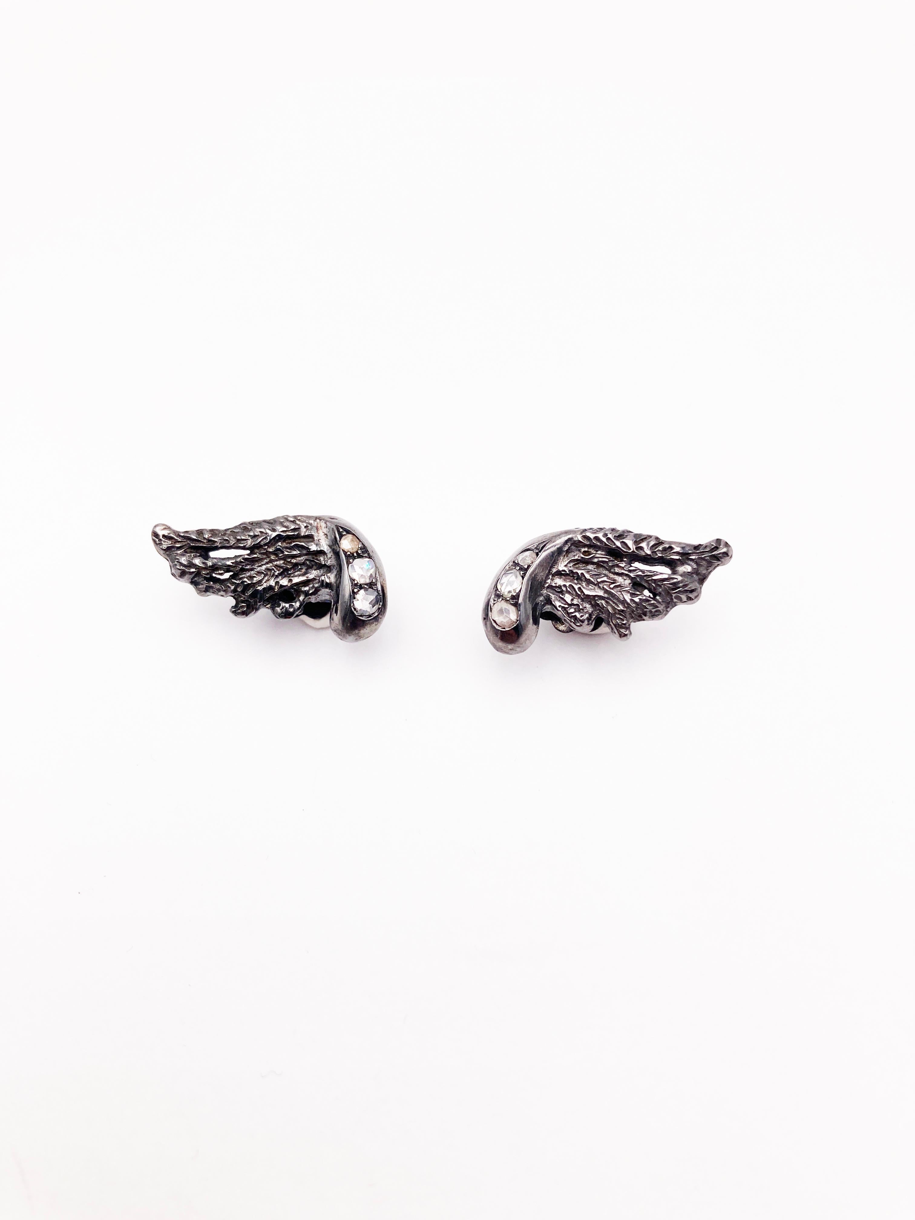 Rossella Ugolini Platinum old-cut Diamonds Smoky Quartz Detachable Drop Earrings For Sale 3