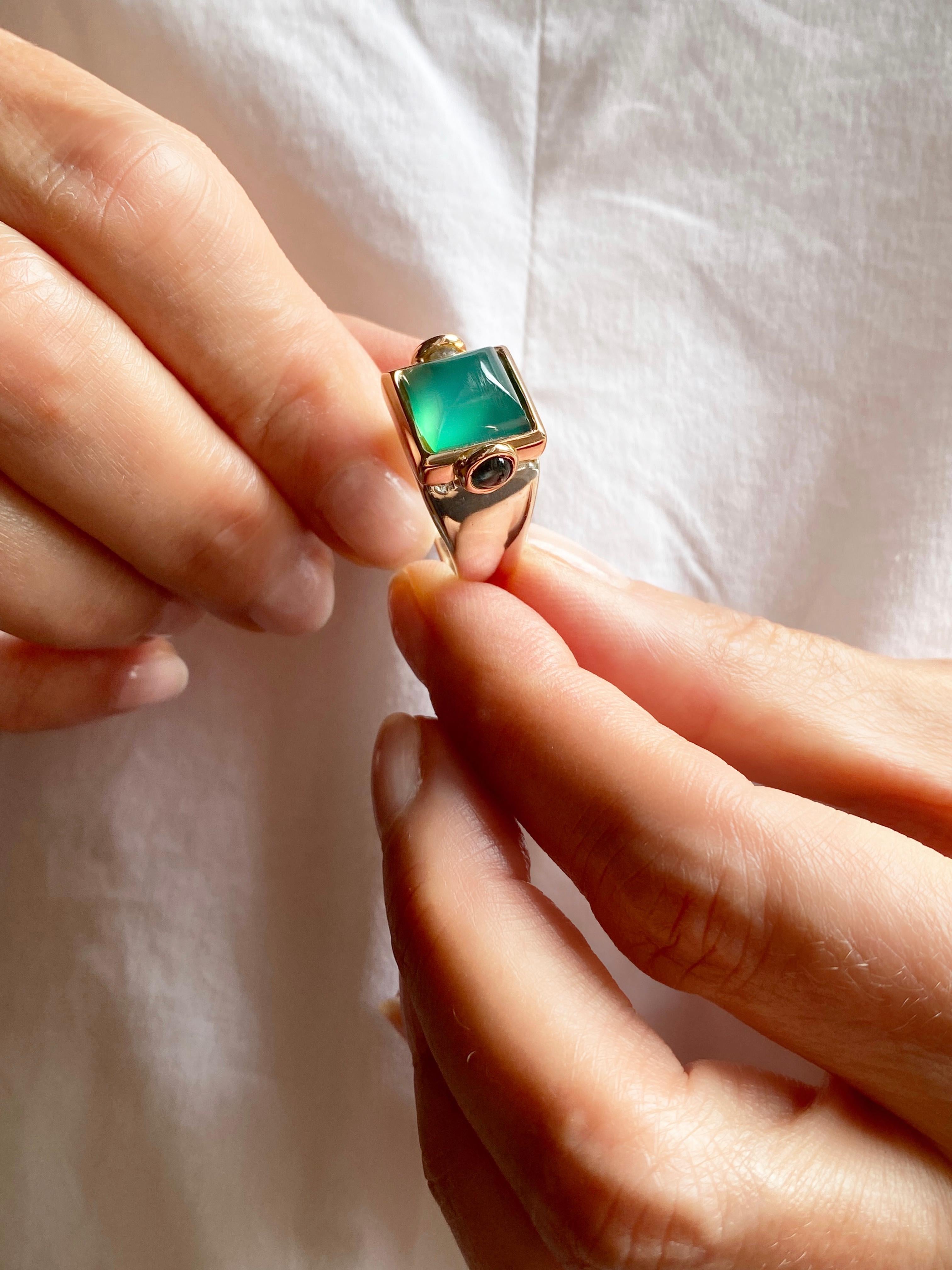 Rossella Ugolini Platinum Rubies Cocktail Ring Made in Italy For Sale 2