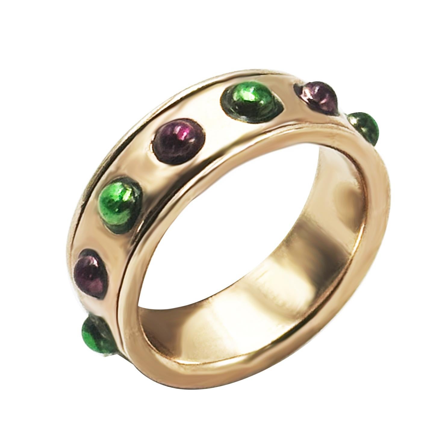 Bague à anneau rotatif en or rose 