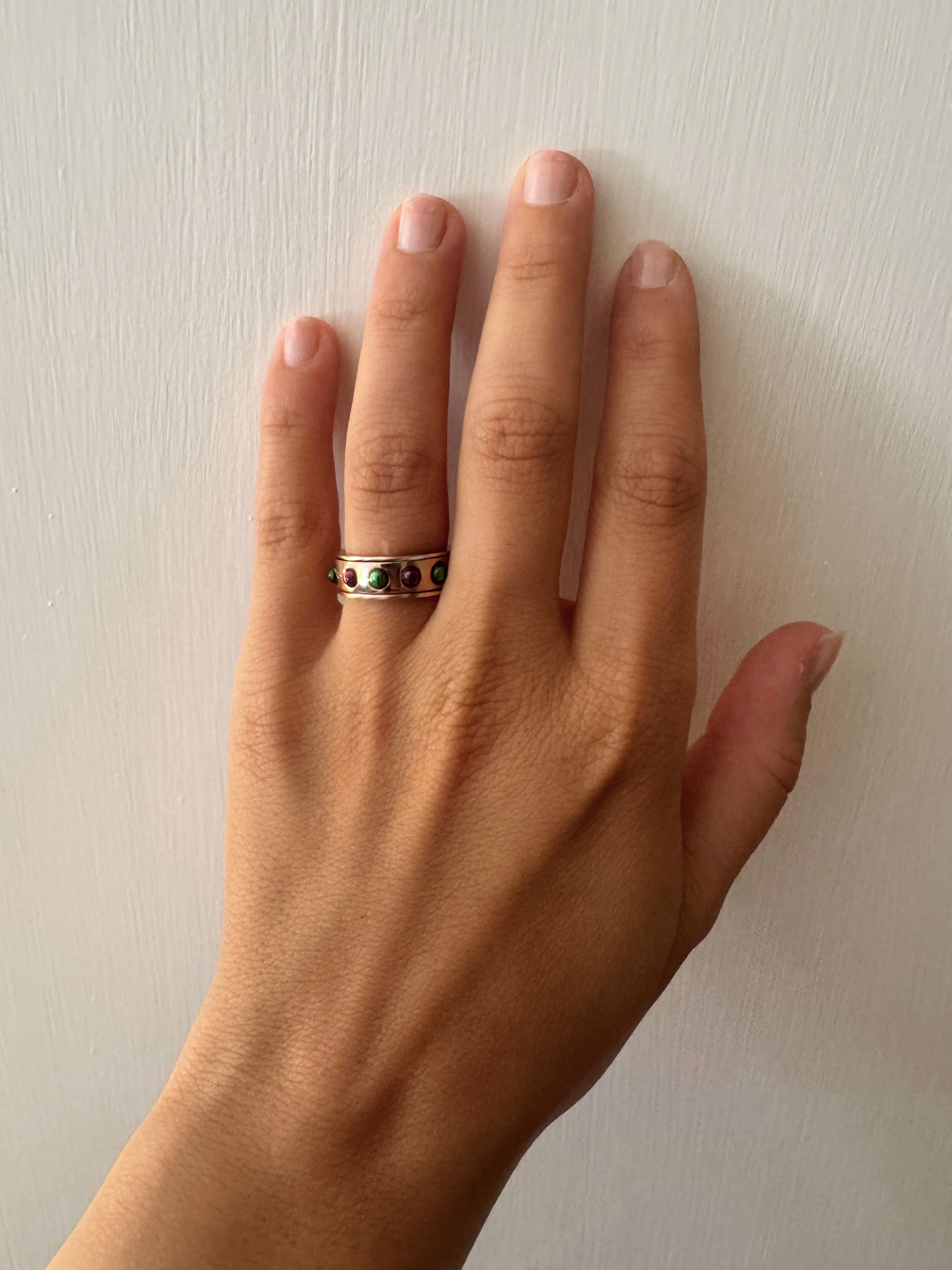 Bague à anneau rotatif en or rose 