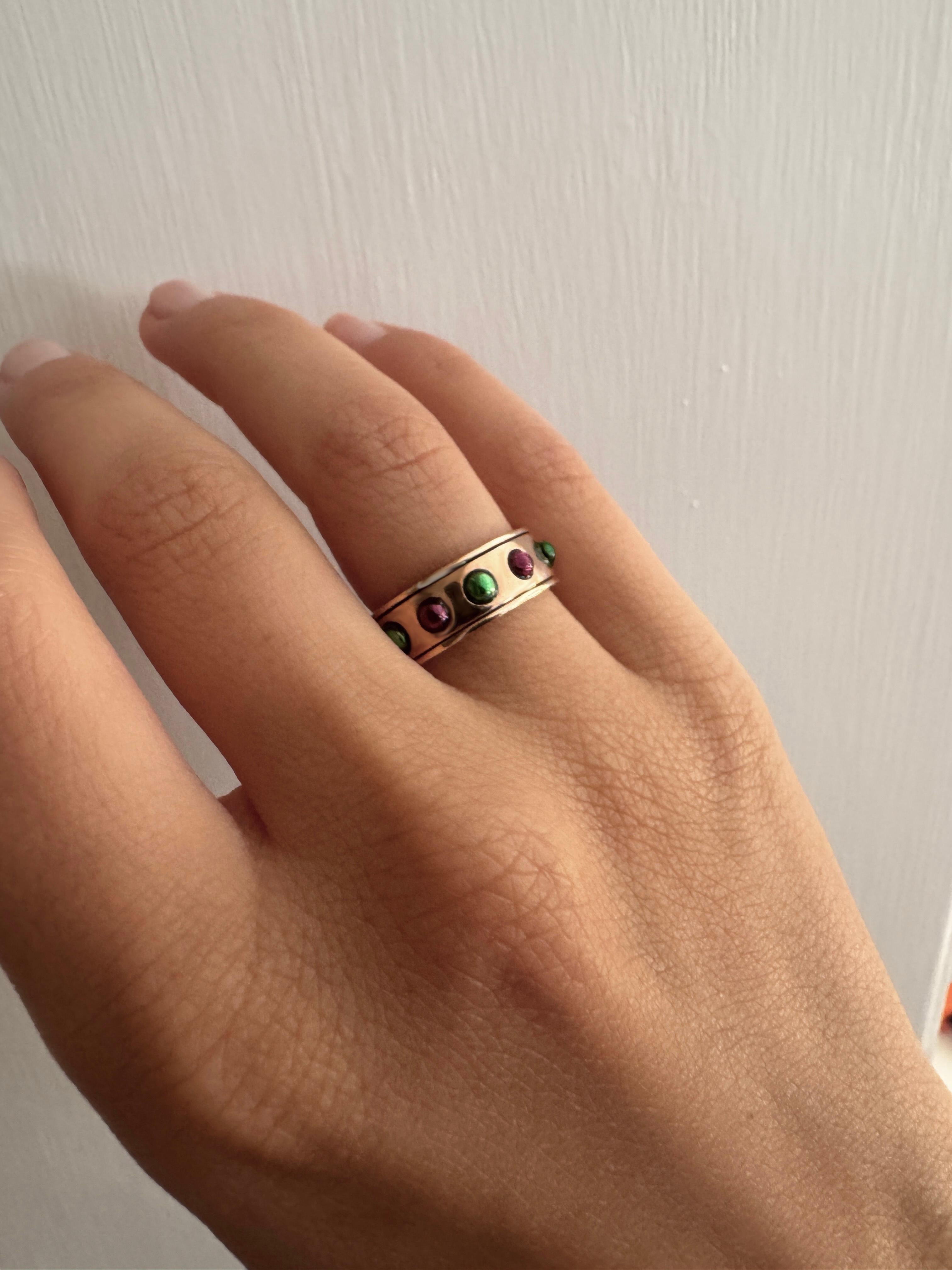 Bague à anneau rotatif en or rose 