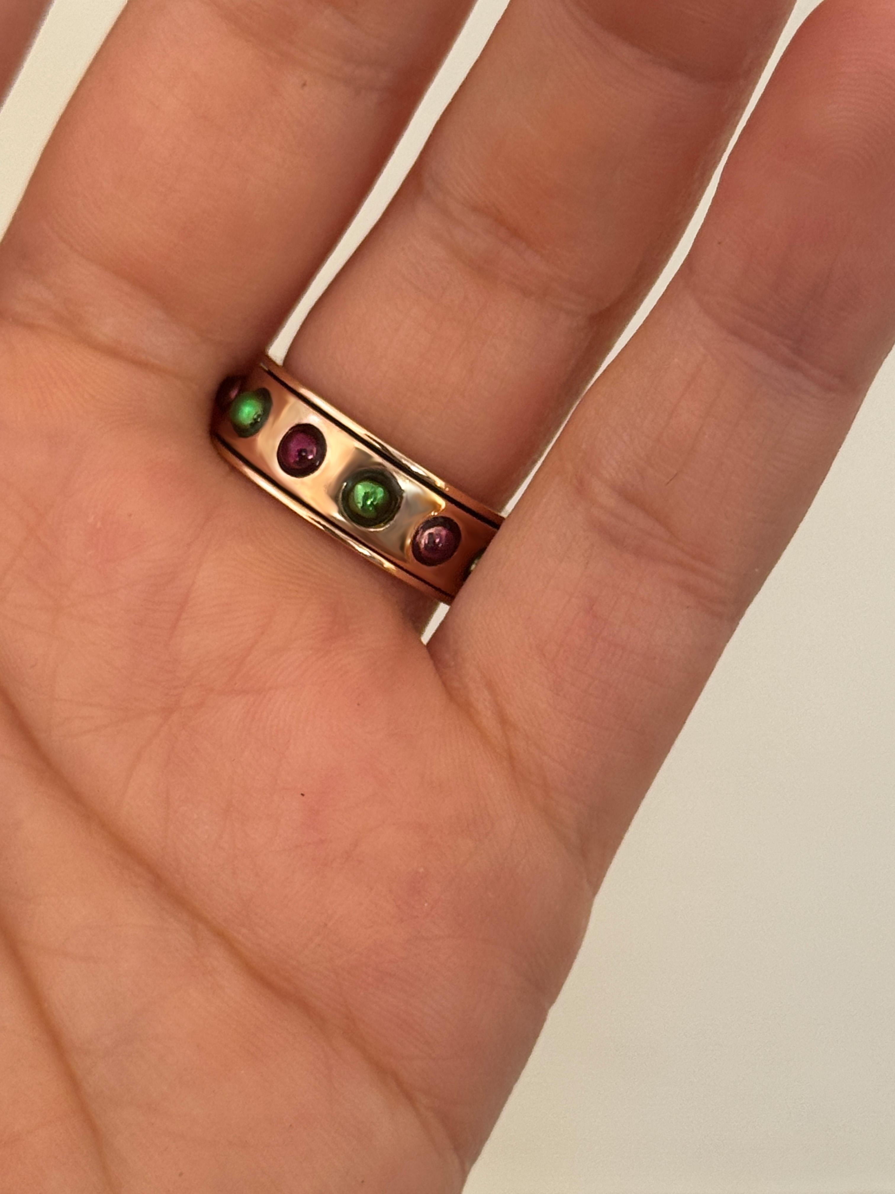 Bague à anneau rotatif en or rose 