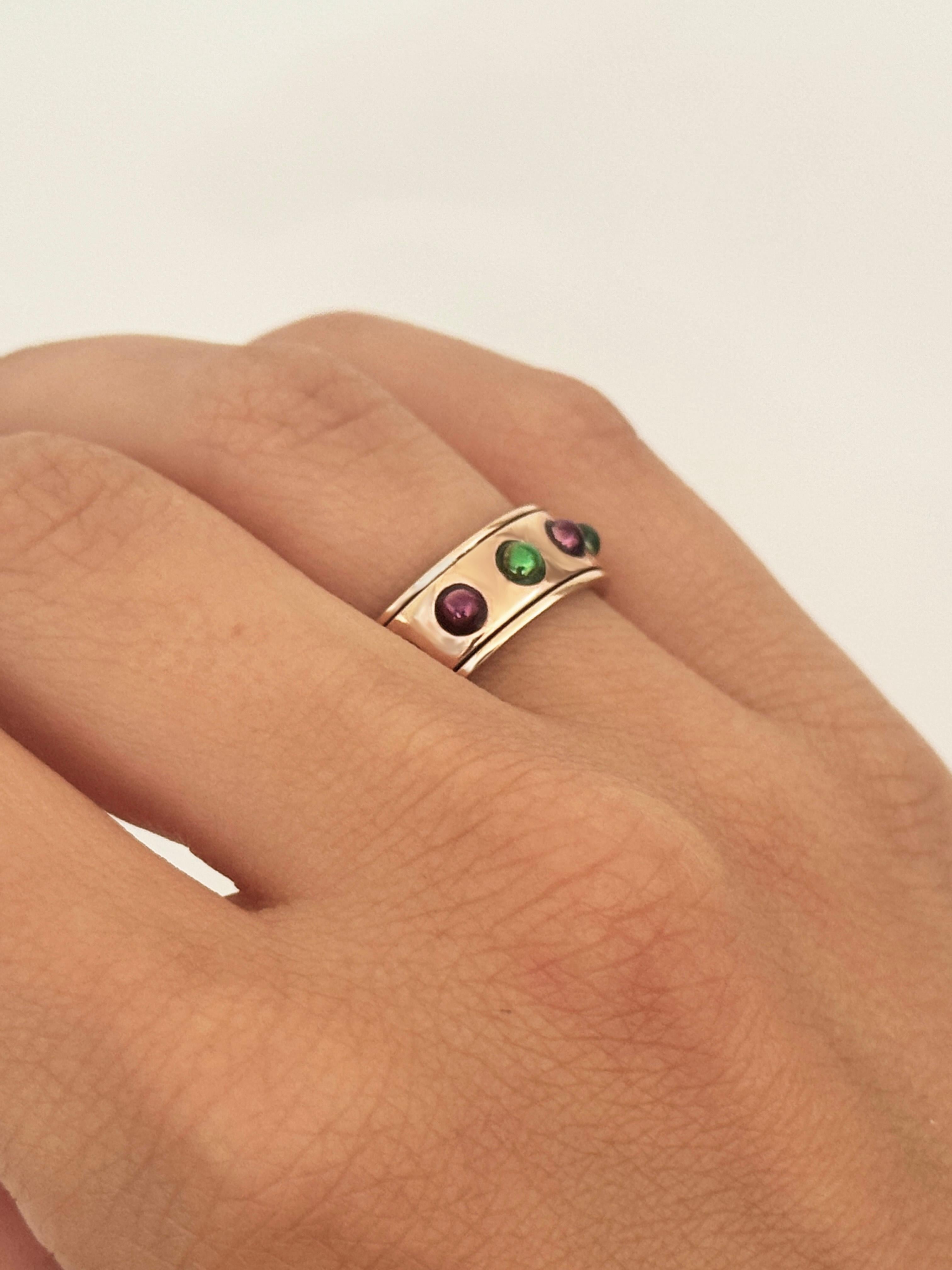 Bague à anneau rotatif en or rose 