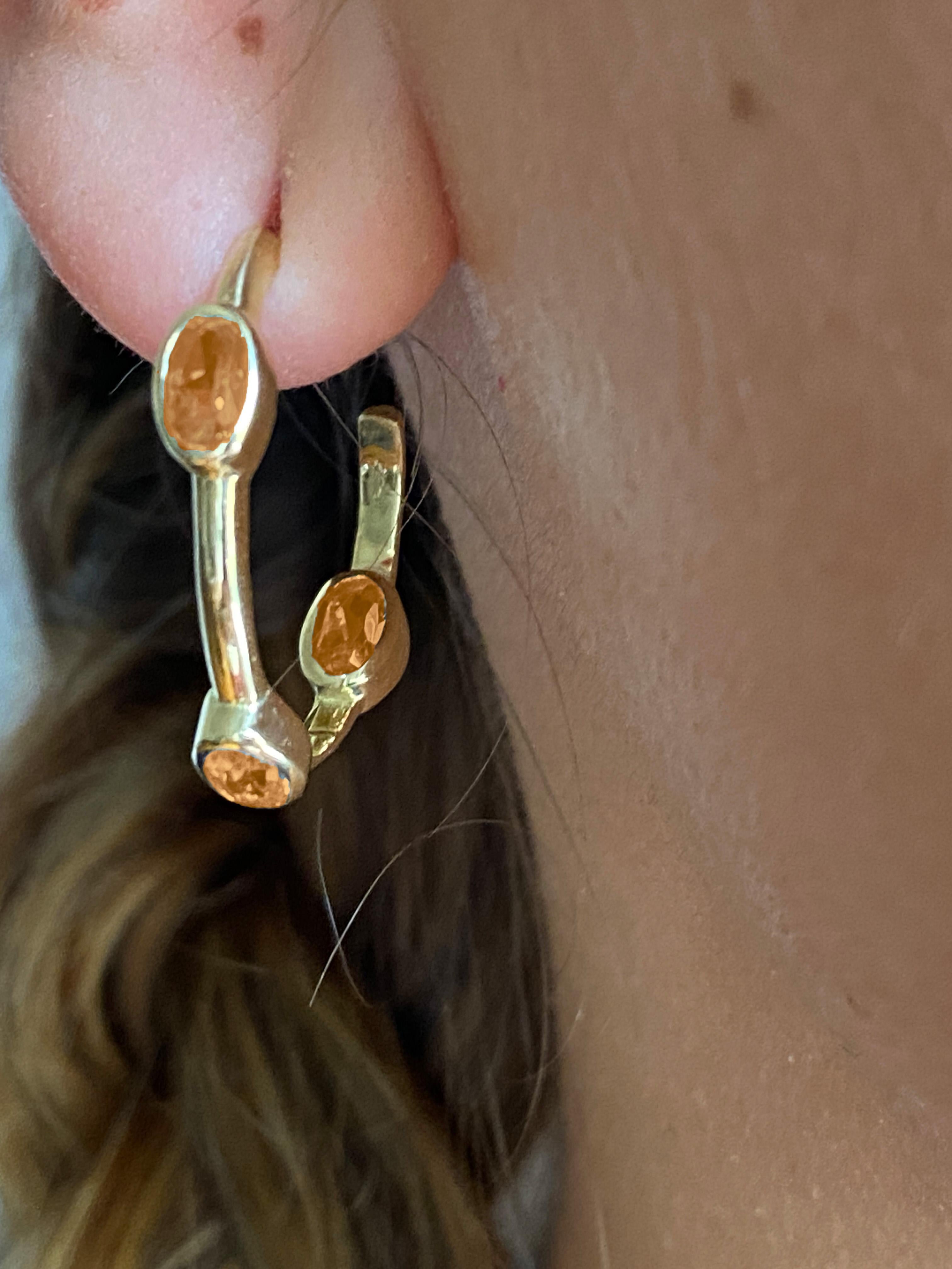 Introducing Rossella Ugolini's Unisex Citrine Hoop Earrings, a symbol of timeless elegance and modern sophistication. Handcrafted in Italy, these unisex hoop earrings redefine classic beauty with a contemporary twist.

Each hoop, boasting a 2 cm