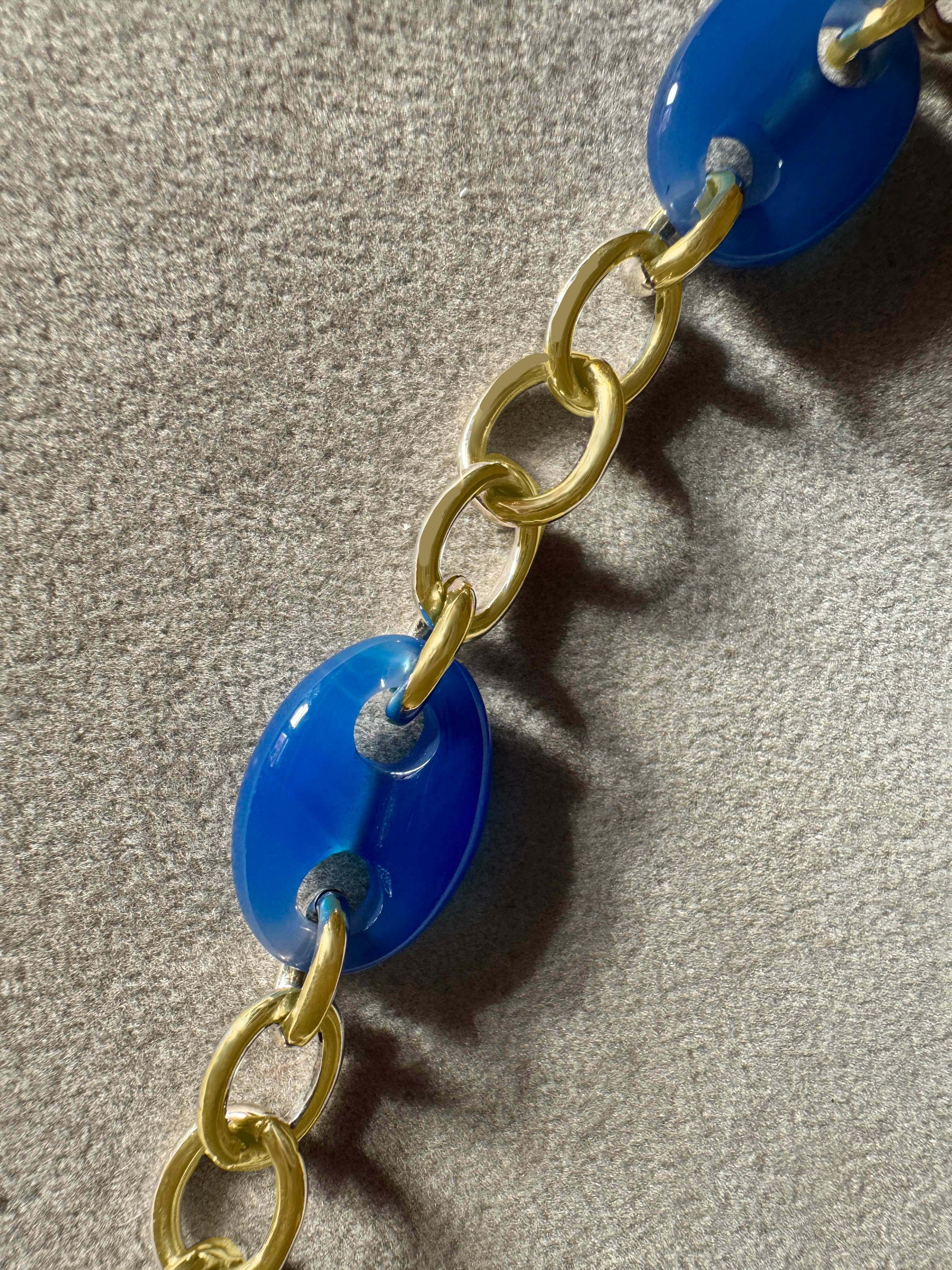 Rossella Ugolini Collier à chaîne d'ancre réglable en or jaune en vente 1