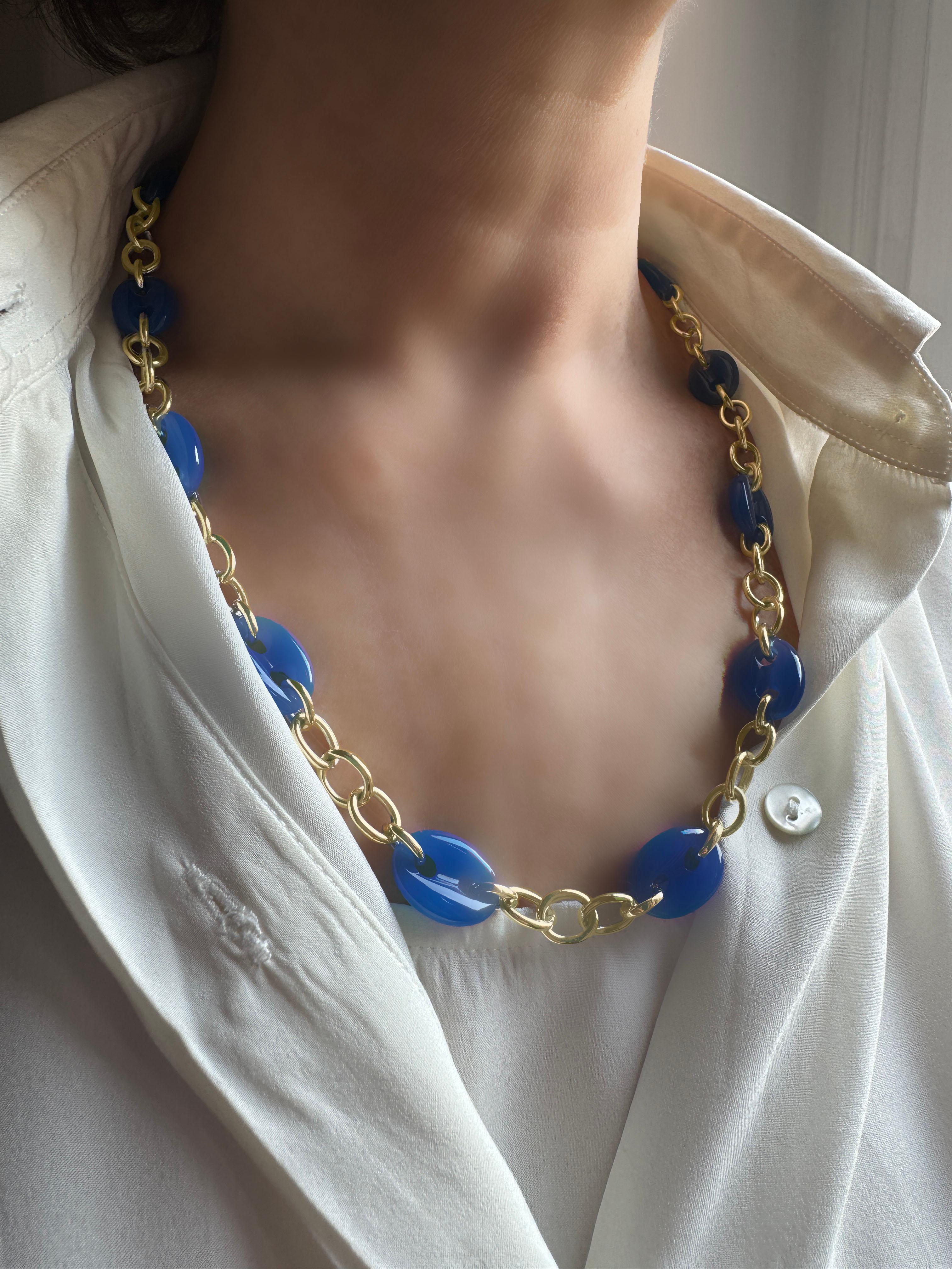 Rossella Ugolini Collier à chaîne d'ancre réglable en or jaune en vente 2
