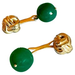 Gemelli Rossella Ugolini in oro giallo e agata verde