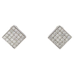 Rosetti Square Diamonds Earrings 18K White Gold