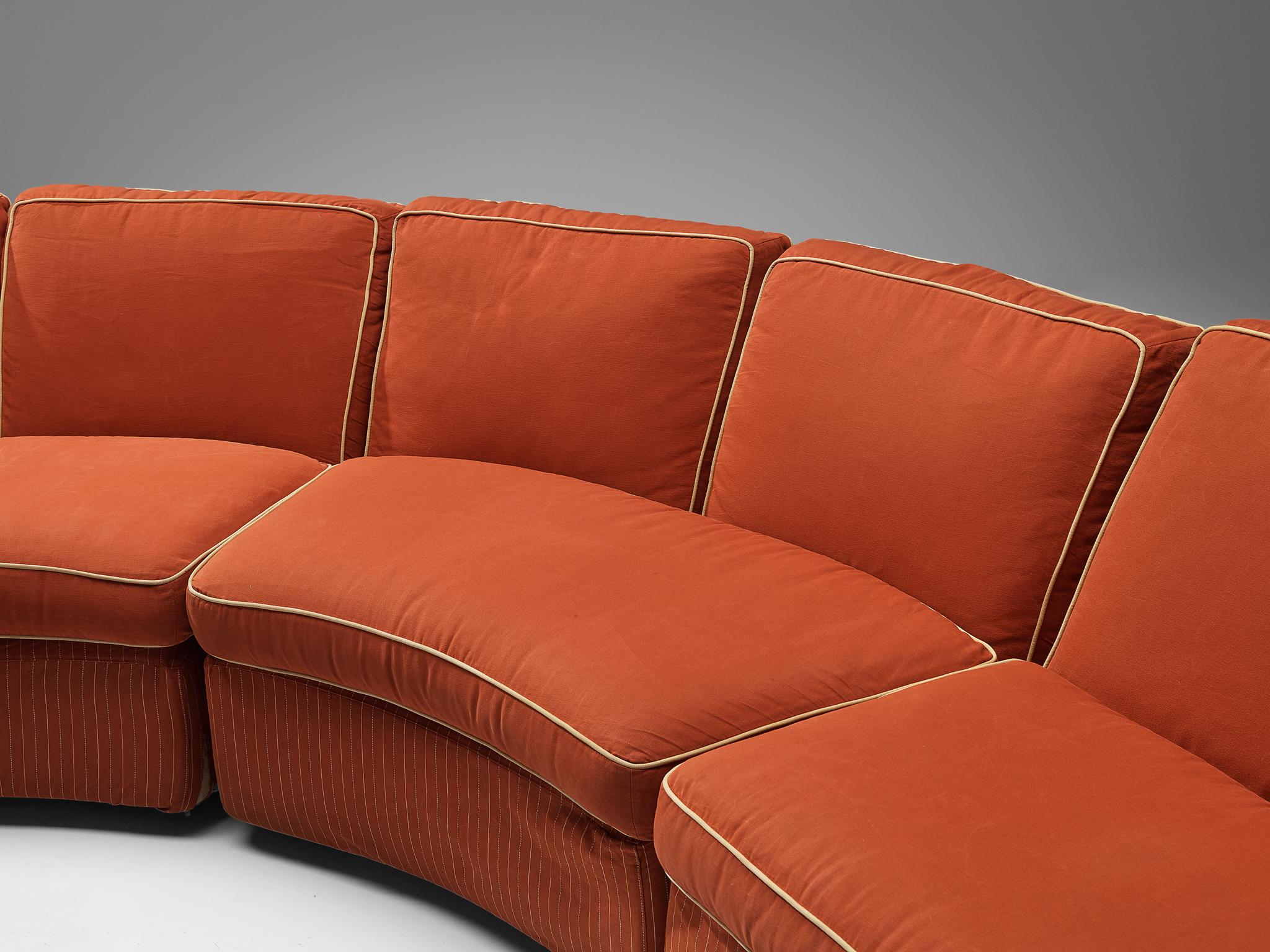 Rossi di Albizzate Large Sectional Sofa in Red Upholstery 4