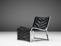 Rossi di Albizzate Lounge Chair in Leather and Chrome