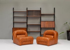 Rossi di Albizzate lounge chairs in Cognac leather, Italy – 1970’s