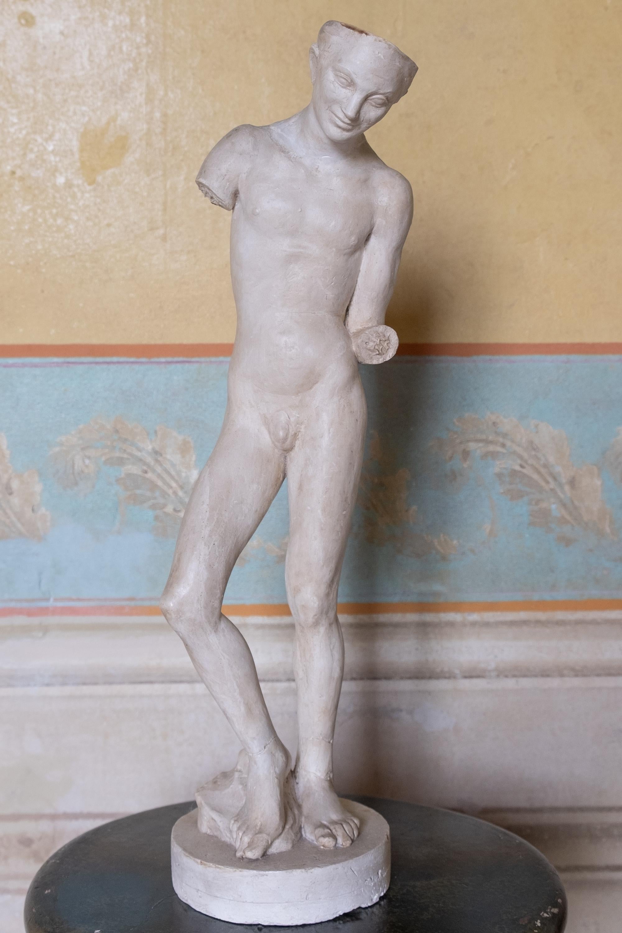 Dancing male figure, terracotta sculpture, 1930s-40s, Giorgio Rossi (1894–1981) - Nude Sculpture Gray di Rossi Giorgio