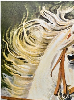 ROSSLI Original Vintage Swiss Horse Cigar Equestrian Tobacco Advertising Poster
