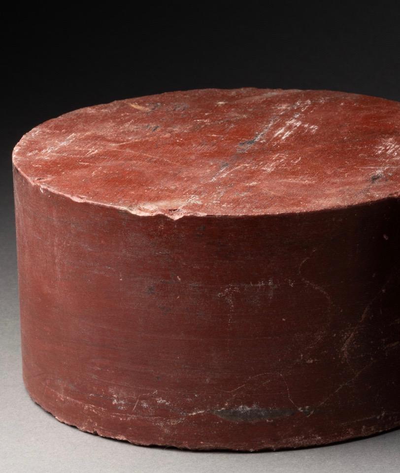 Italian Rosso Antico cylindrical specimen 