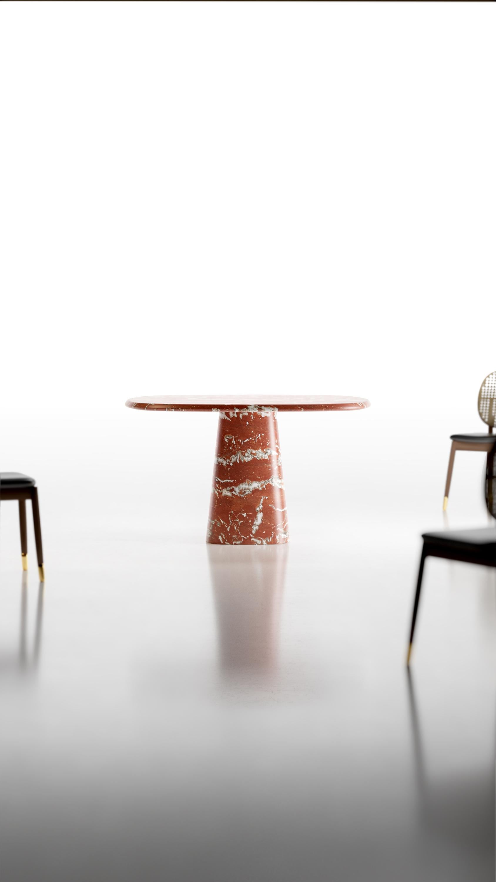 Rosso Francia Wedge Table by Marmi Serafini
Materials: Rosso Francia marble.
Dimensions: D 130 x H 75 cm
Other marbles available (prices may vary): Kilknos, Travertino Silver, Rosso Francia, Calacatta Macchia Vecchia.


Marmi Serafini is located in
