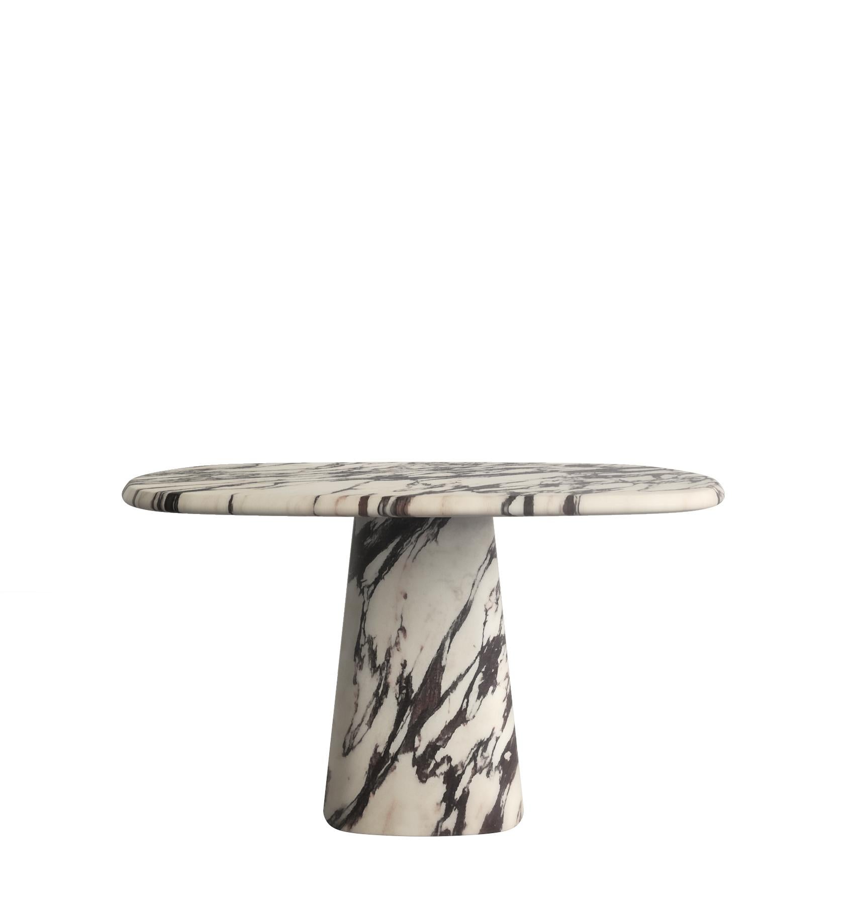 Marble Rosso Francia Wedge Table by Marmi Serafini For Sale