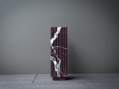 Vaso ROSSO GROOVY in Marmo Rosso Levanto di Meble Matters 8"