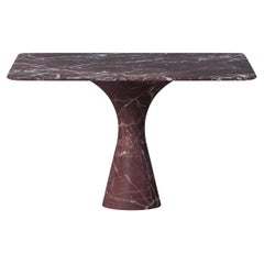 Mesa cuadrada de mármol contemporáneo Rosso Lepanto M/S 125 by Angelo Alinea