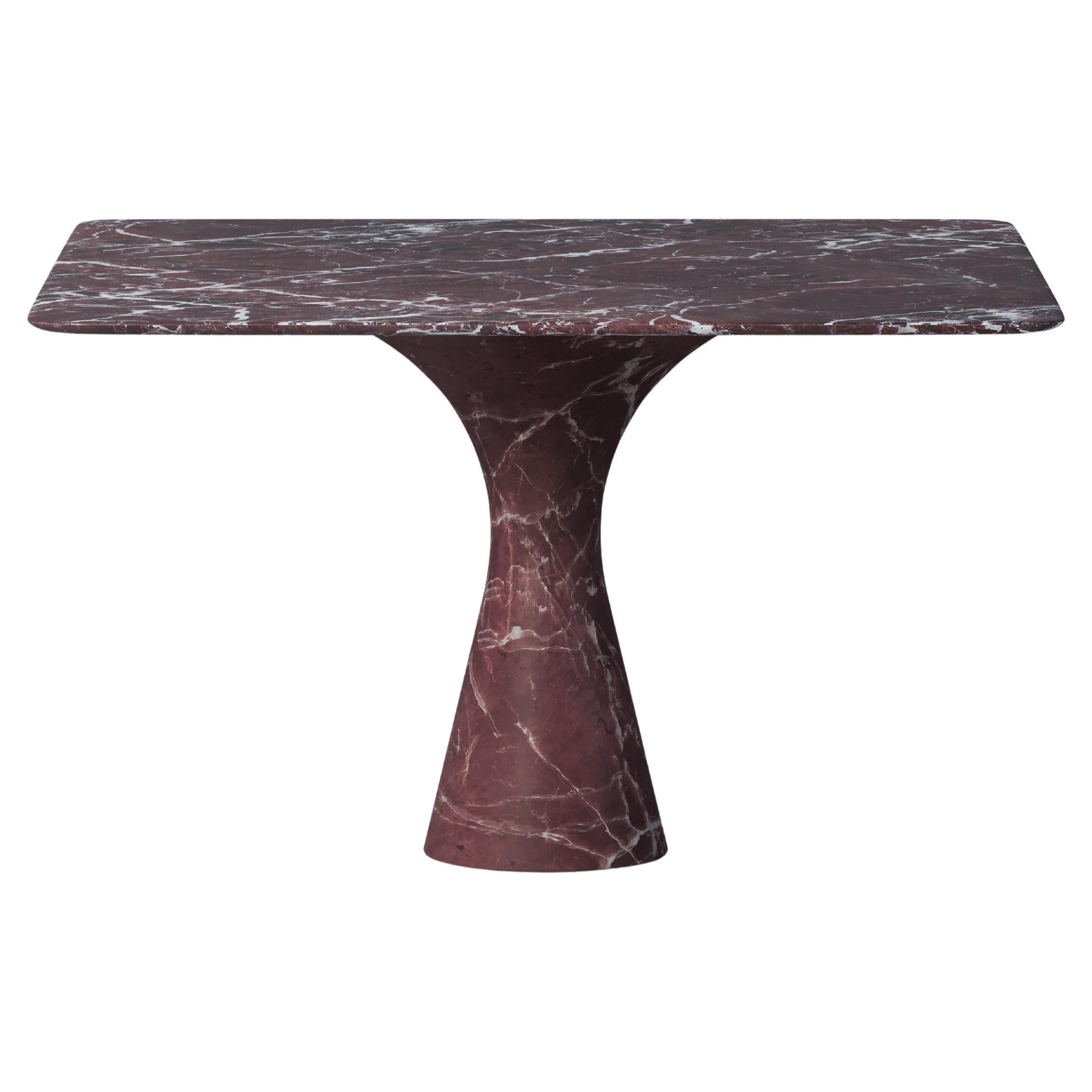 Mesa cuadrada de mármol contemporáneo Rosso Lepanto M/S 175 by Angelo Alinea