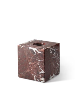 Rosso Lepanto Marble Square Tissue Box
