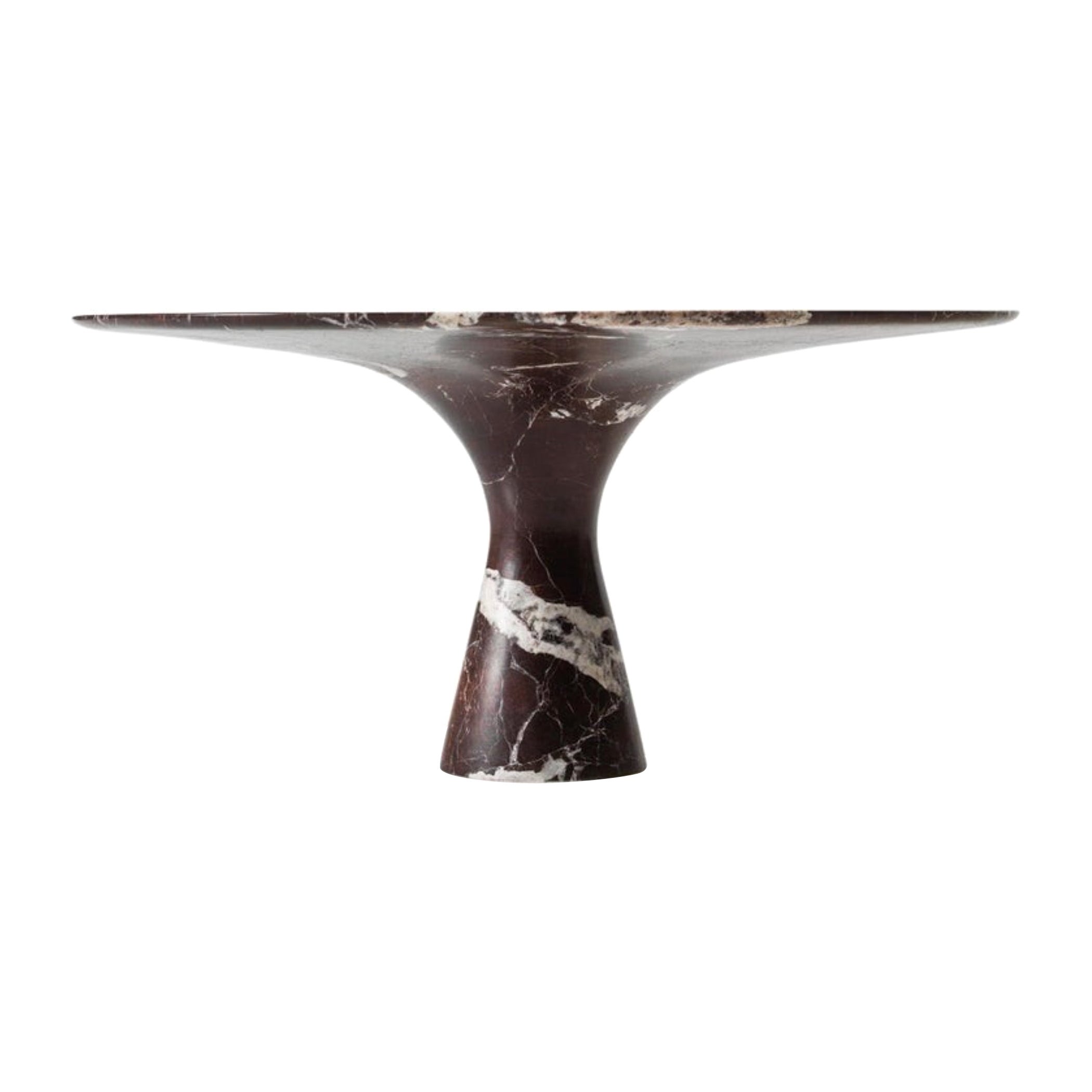 Rosso Lepanto Table de salle à manger contemporaine raffinée en marbre 130/75
