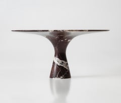 Rosso Lepanto Refined Contemporary Marble Low Round Table 27/100