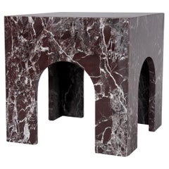 Rosso Levanto Marble Arch Side Table