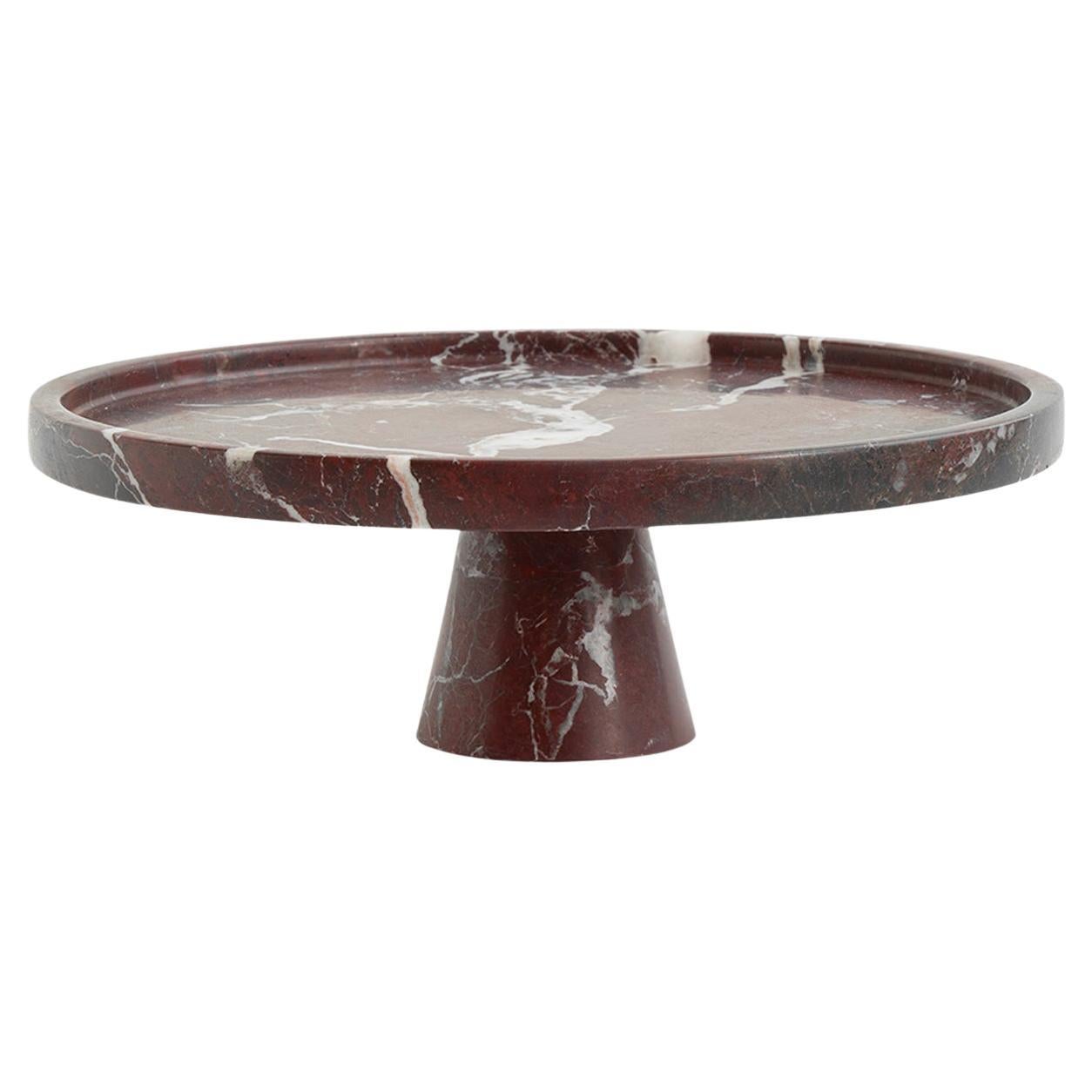 Soporte de mármol para tartas Rosso Levanto