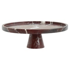 Rosso Levanto Marble Cake Stand
