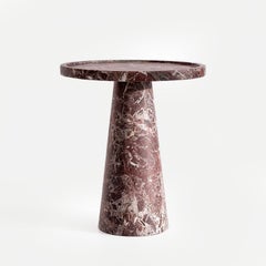 Rosso Levanto Marble Cone Side Table