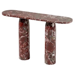 Consola de mármol Rosso Levanto, Mesa de entrada de mármol rojo