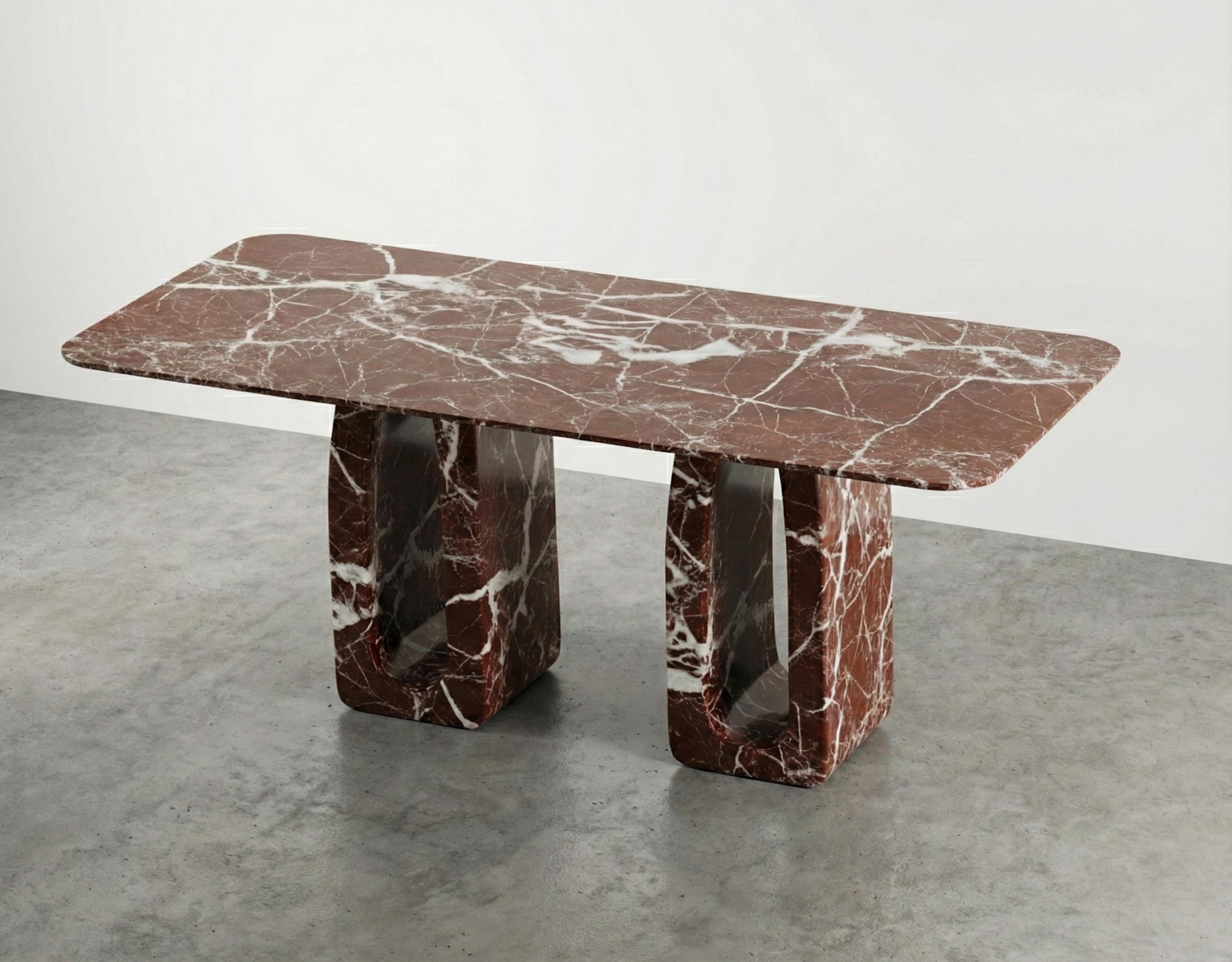 MATERIAL : 100% Marbre Rosso Levanto authentique

Dimensions : 75