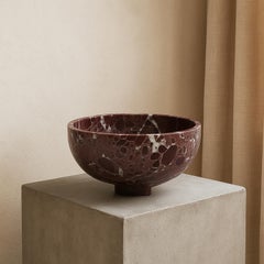 Rosso Levanto Marble Fruit Bowl