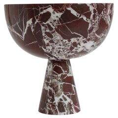 Rosso Levanto Marble Pedestal Bowl XL