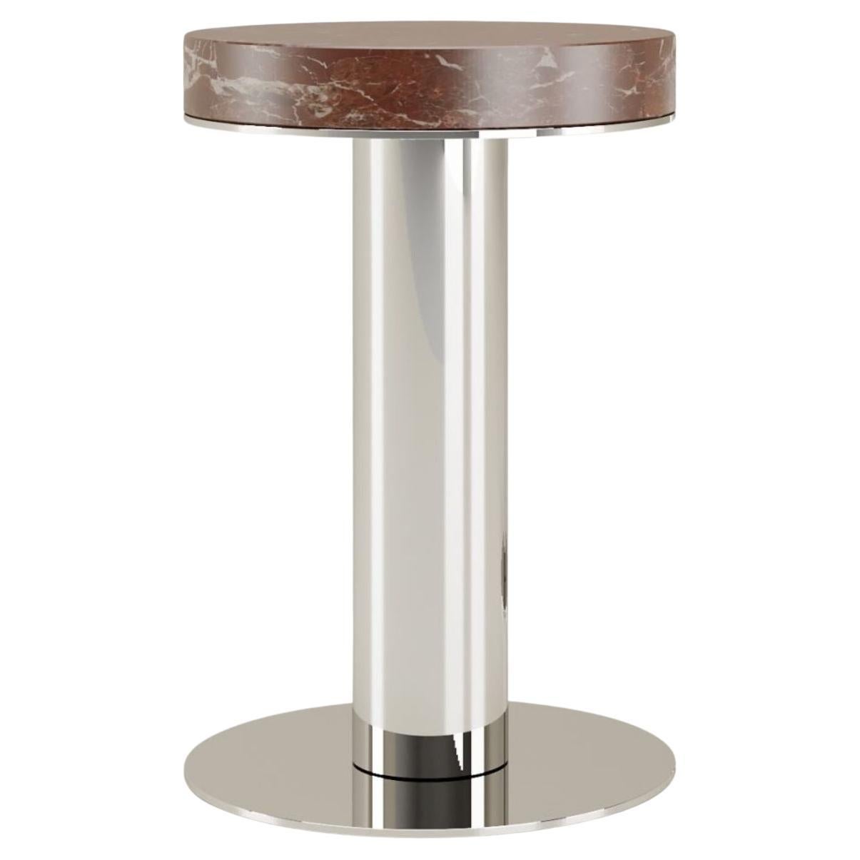 Rosso Lepanto Nail Side Table by Andrea Bonini For Sale