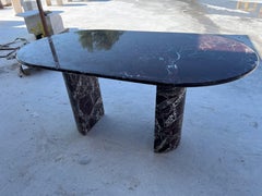 Rosso Levanto Oval Red Marble Dining Table - Luxury Italian Marble Table