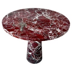 Rosso Levanto Red Marble Dining Table - Round Italian Marble Table